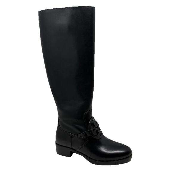 Tory Burch black Miller riding leather boots 5 - Picture 1 of 7